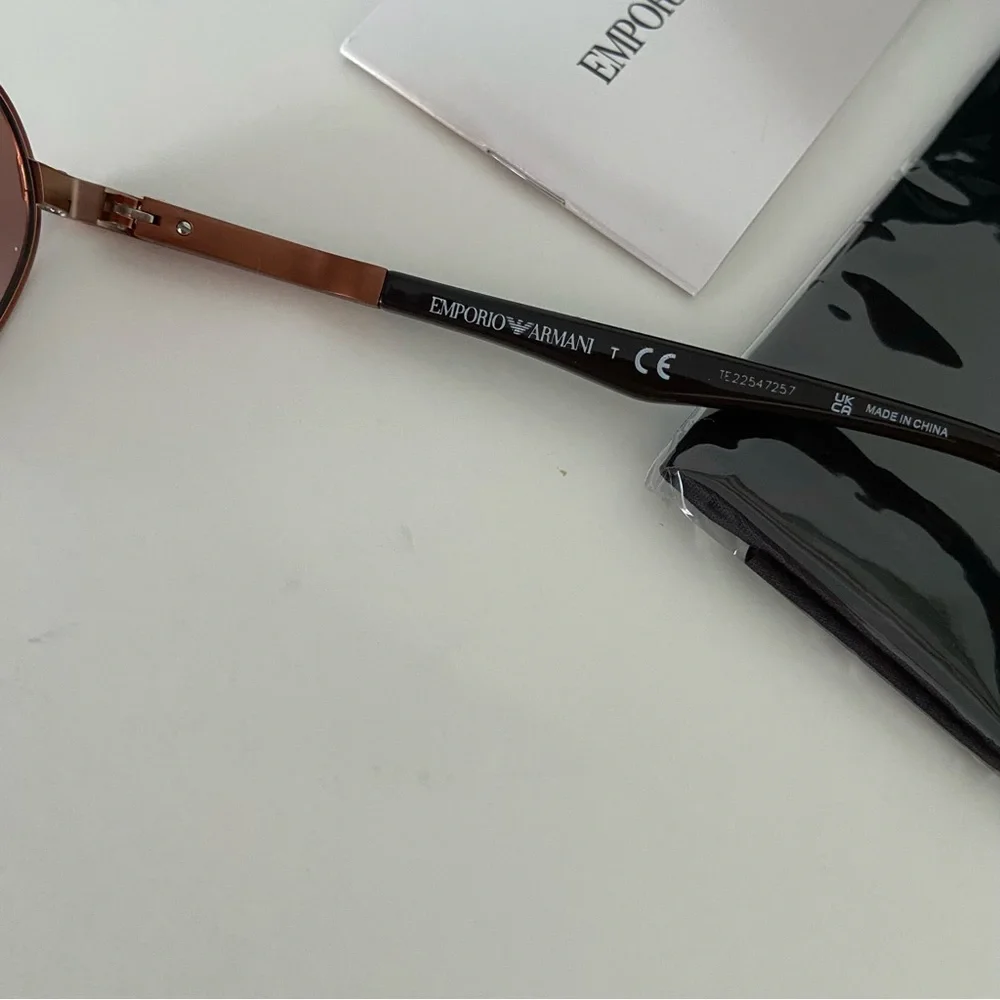 NEW Emporio Armani 60mm Aviator Sunglasses